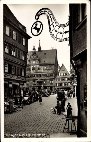 Ansichtskarte Postkarte T Bingen Am Neckar Blick Auf Das Rathaus