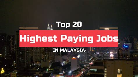 Top 20 Highest Paying Jobs In Malaysia 1Malaysia YouTube