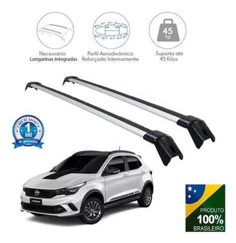 Rack Travessa Bagageiro Fiat Argo Trekking 2022 Aerodinâmico