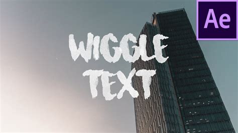 Wiggle Text En After Effects Youtube