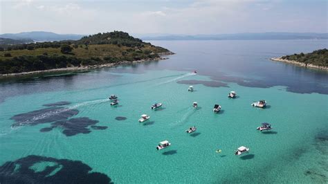 Blue Lagoon Διάπορος Χαλκιδικής από ψηλά Chalkidiki Greece Youtube