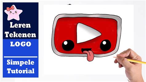 Hoe Teken Je Een Kawaii Youtube Logo Beginners Tekenen Les Youtube