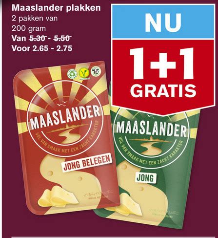 Maaslander Kaasplakken Folder Aanbieding Bij Hoogvliet Details