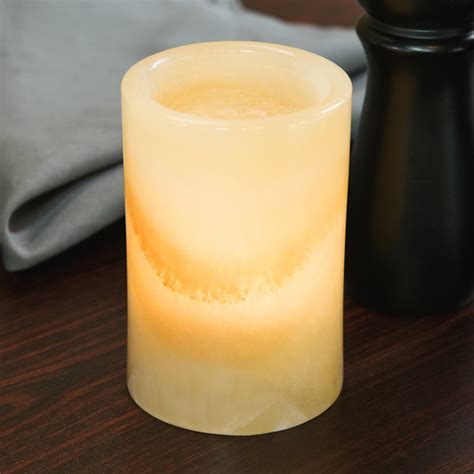 Sterno Alabaster Round Liquid Candle Holder