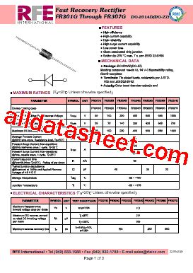 Fr G Marking Fr G Datasheet Pdf Rfe International