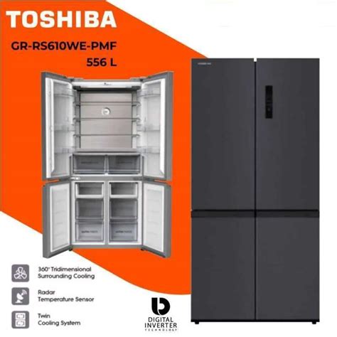 Jual Kulkas Multi Door Toshiba Gr Rf610we Pmf Kulkas Multidoor 4 Pintu