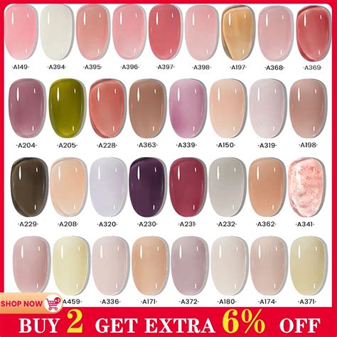 Maychao Transparent Nude Jelly Gel Nail Polish Semi Permanent Ml Top