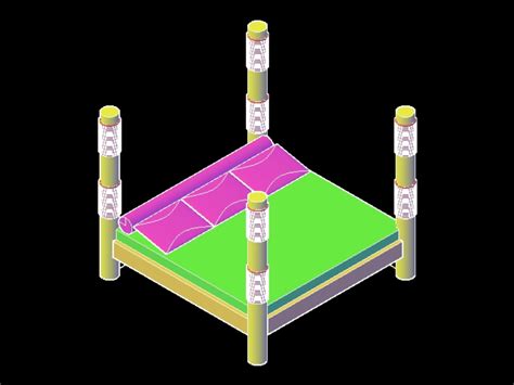 3d Bed In Autocad Cad Download 58646 Kb Bibliocad