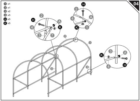 Outsunny 845 016 Walk In Large Tunnel Greenhouse Instruction Manual