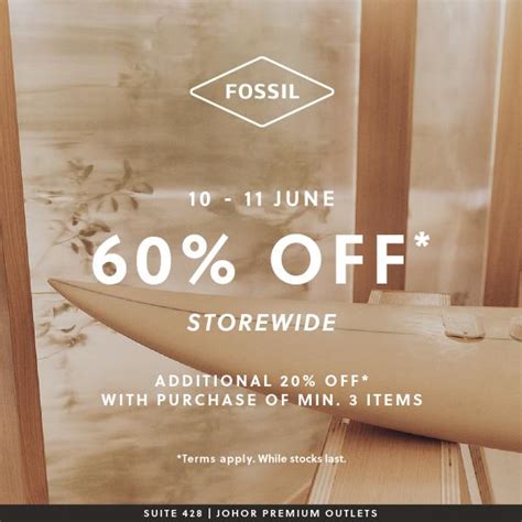 Fossil National Outlet Shopping Day Sale Off Storewide At Johor