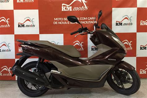 Honda PCX 150 DLX Marrom 2017 KM Motos Sua Loja De Motos Semi Novas