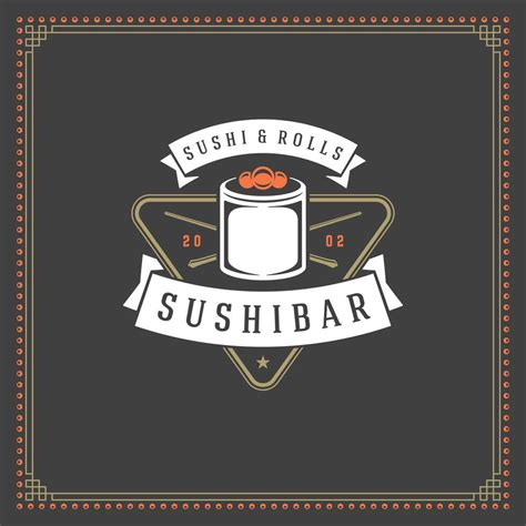 Sushi restaurant logo illustration. 44015989 Vector Art at Vecteezy