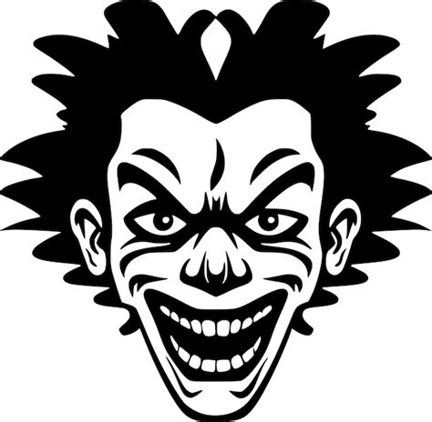 Premium Vector Clown Black And White Isolated Icon Vector Illustration