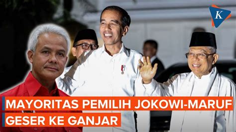 Pemilih Jokowi Ma Ruf Di Pilpres Kini Mayoritas Dukung Ganjar