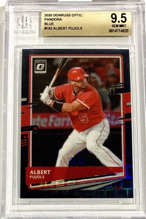 Donruss Optic Albert Pujols Blue Pandora Prizm Bgs