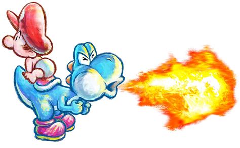 Blue Yoshi Creativeuncut Art Yoshis New Island A Html