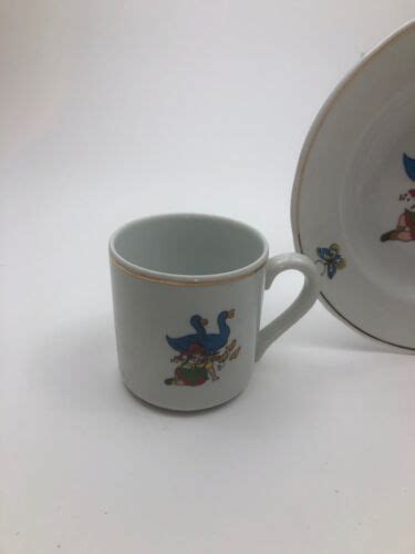 Leart Duck Cup And Saucer Made In Brazil Gold Lined EBay