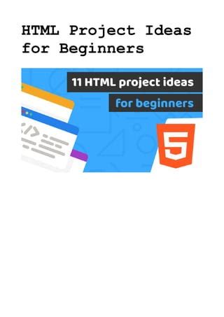 Html projects for beginners | PDF