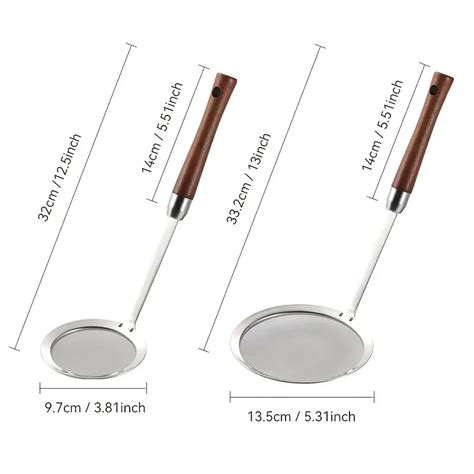 Stainless Steel Mesh Skimmer Spoon Wooden Handle Hot Pot Temu