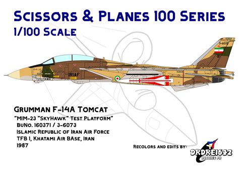 1100 Scale F 14a Tomcat Iranian Hawk Missile Carriers Bundle Paper