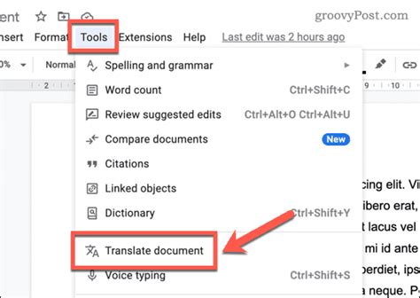 Cómo cambiar el idioma en Google Docs