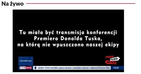 Protest w TVP Tu miała być konferencja Donalda Tuska Wydarzenia w