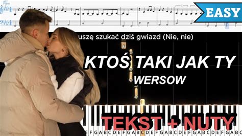 KTOŚ TAKI JAK TY WERSOW ŁATWY PIANO TUTORIAL TEKST NUTY Chords