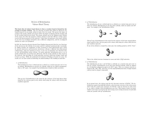 Review of hybridization, Valence Bond Theory - General Chemistry | CHEM ...