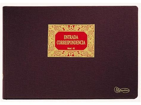 Libro Contable Salida Correspondencia X Mm Folio Apaisado