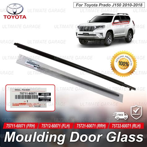 Original Toyota Prado J Glass Door Moulding Seal Rubber