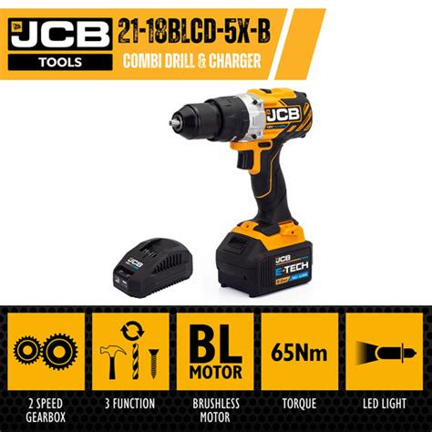 Cleanstore Jcb V Brushless Cordless Combi Drill With Ah Battery