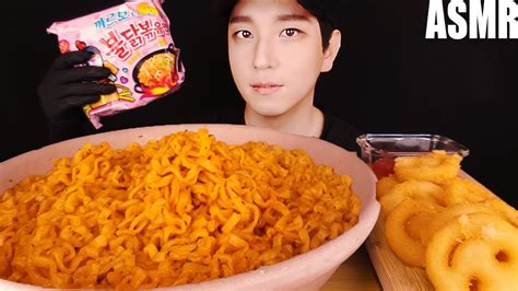 咀嚼音 韓国 男 プルダックポックンミョン カルボナーラ 揚げ物 モッパン モクバン Asmr Carbonara Fire Noodles