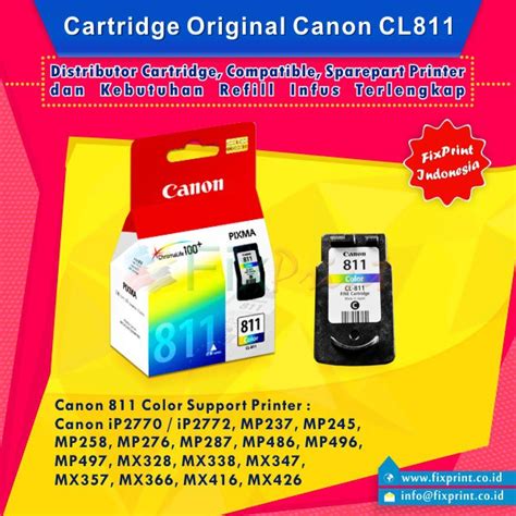 Jual Cartridge Original Canon Cl Cl Color Tinta Printer