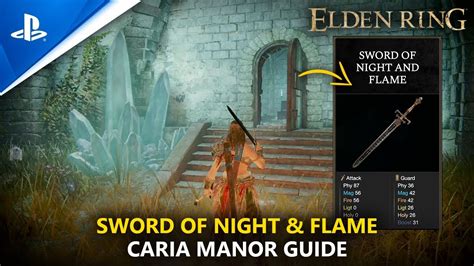 Elden Ring Sword Of Night And Flame Location Caria Manor Guide Youtube