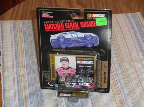 1995 Exide Geoff Bodine Ford 164 Nascar Diecast Premier Edition Car