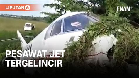 Pesawat Jet Tergelincir Di Bandara Morowali Beruntung Kru Dan