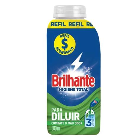 Sabão concentrado Brilhante Higiene Total frasco 500 ml MercadoLivre