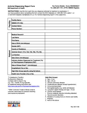 Fillable Online Hospitals Unm NM Department Of Health Report Form UNM