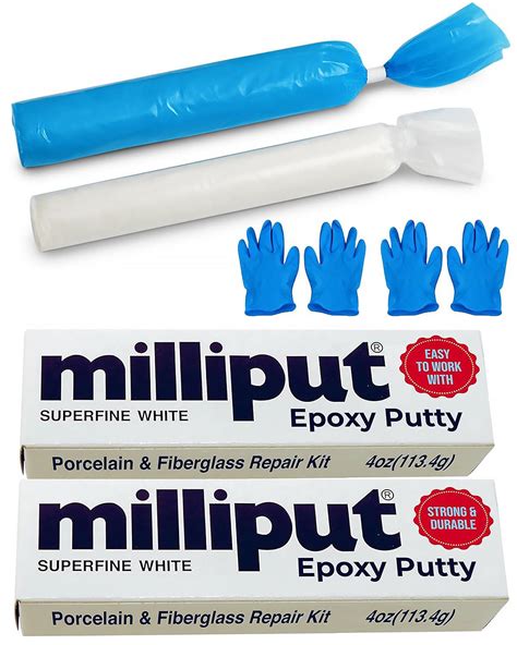 Milliput Epoxy Putty Modeling Paste - Porcelain and Fiberglass Repair