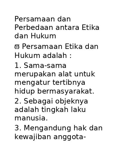 Perbedaan Etika Dan Hukum Sinau Riset