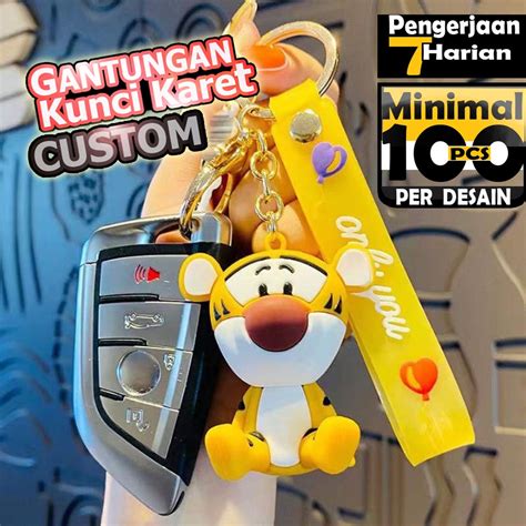 Jual Spesialis Pembuat Gantungan Kunci Karet Custom Desain Sendiri