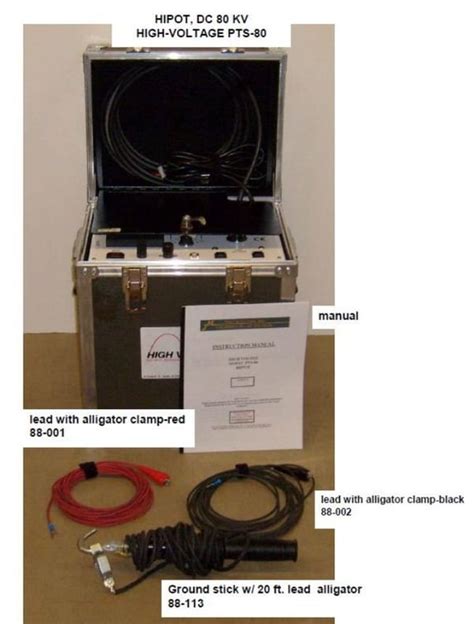 High Voltage Pts 80 0 80 Kvdc 10 Ma Dc Hipotmegohmmeter Test Set