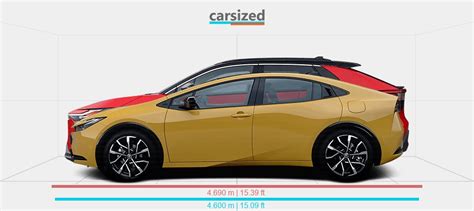 Dimensions Toyota Prius Present Vs Toyota Bz X Present