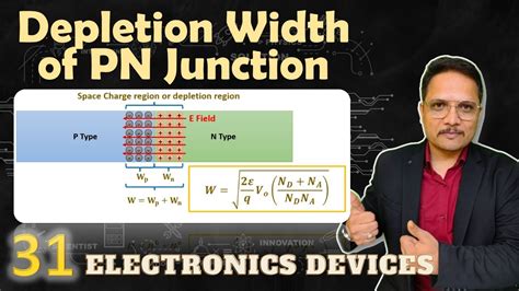 Derivation Of Width Of Depletion Region In PN Junction Electronics