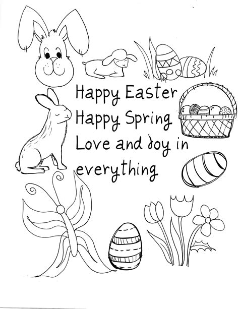 Happy Spring Coloring Pages At Getdrawings Free Download