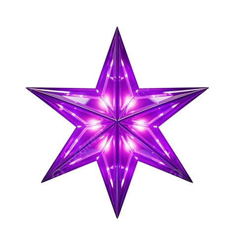 Six Point Glowing Neon Purple Star Glowing Neon Star Png Transparent