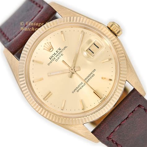 Rolex Oyster Perpetual Date Model Ref Ct Vintage Gold Watches