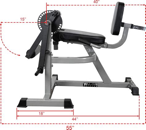 Valor Fitness CC 4 Adjustable Leg Curl Extension Machine 8