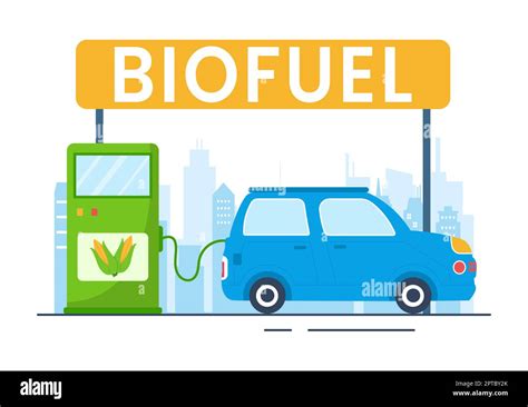 Biofuel Life Cycle Of Natural Materials And Plants With Green Barrels