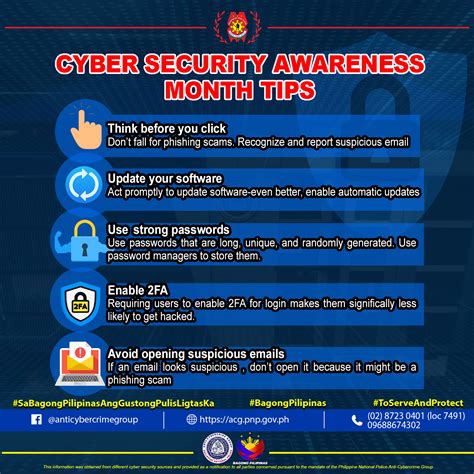 PNP Anti-Cybercrime Group | Cyber Security Awareness Month Tips #